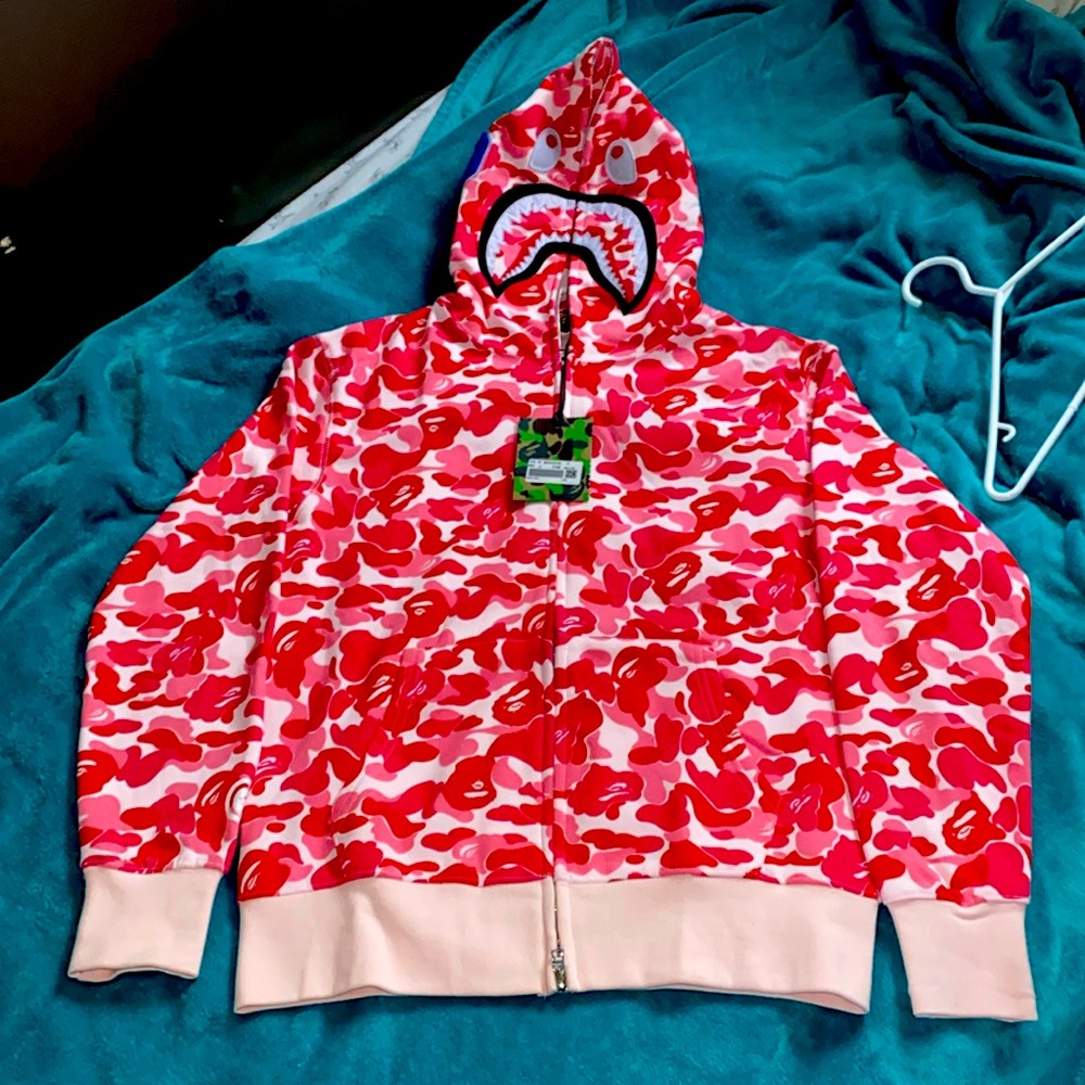 PINK BAPE HOODIE